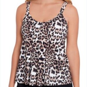 Swim Solutions Wild Print Tankini Top